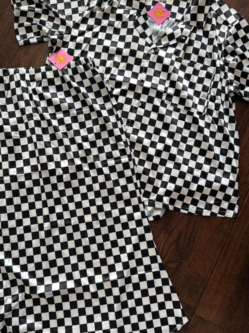 Dressed in Lala Checkerboard Top and Skirt Set Small